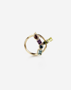 DOLCE & GABBANA RAINBOW ALPHABET Y RING IN YELLOW GOLD WITH MULTIcolour FINE GEMS