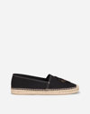 DOLCE & GABBANA CANVAS ESPADRILLES WITH COAT OF ARMS EMBROIDERY