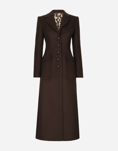 Thom Browne Single-breasted And Long Length Coat In Brown