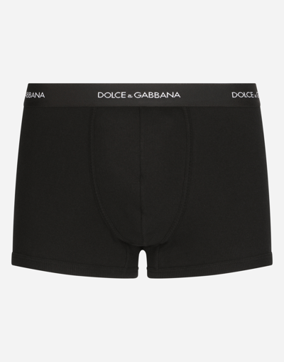Dolce & Gabbana Ribbed Cotton Boxers