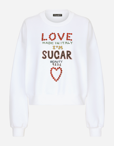 Dolce & Gabbana Jersey Sweatshirt With Dolce&gabbana Lettering