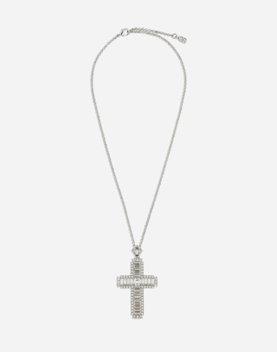 Dolce & Gabbana Kim Dolce&gabbana Necklace With Rhinestone Crystal Cross