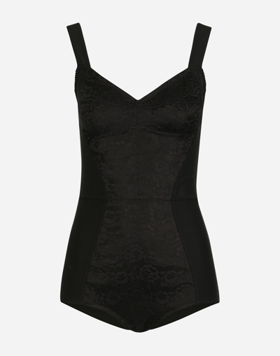 Dolce & Gabbana Corset Bodysuit In Black