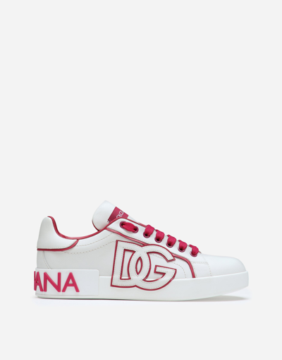 Dolce & Gabbana Sneaker Portofino In Pelle Di Vitello In Multicolor