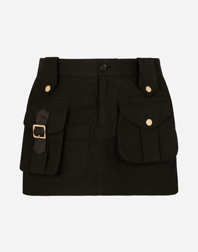 Dolce & Gabbana Faille Miniskirt With Large Pockets
