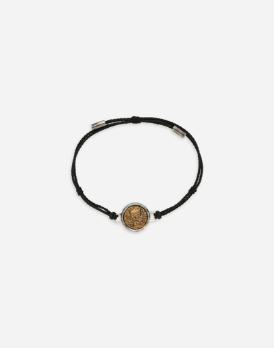 Dolce & Gabbana Cord Bracelet With Coin