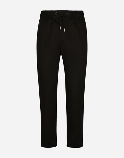 Dolce & Gabbana Stretch Cotton Jogging Pants With Tag In Black