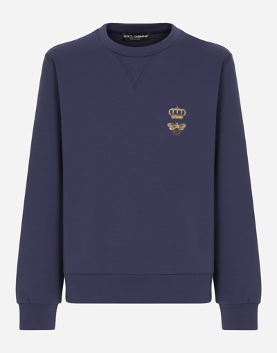 Dolce & Gabbana Cotton Jersey Sweatshirt With Embroidery
