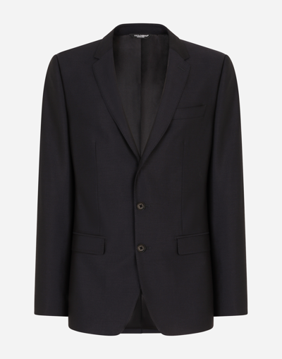 Dolce & Gabbana Virgin Wool Martini-fit Suit In Blue