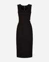 DOLCE & GABBANA SLEEVELESS MILANO RIB MIDI DRESS