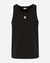 Dolce & Gabbana Canotta Con Patch In Black