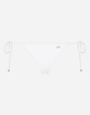 Dolce & Gabbana Logo-plaque Side-tie Bikini Bottom In White