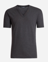 Dolce & Gabbana V-neck T-shirt In Grey