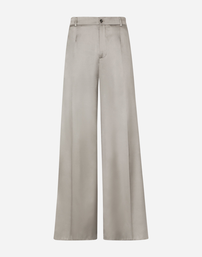 Dolce & Gabbana Wide-leg Stretch Silk Pants