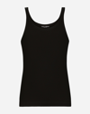 DOLCE & GABBANA FINE-RIB WASHED COTTON SINGLET