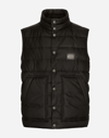 DOLCE & GABBANA NYLON VEST WITH BRANDED TAG