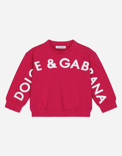 Dolce & Gabbana Babies' Round-neck Sweatshirt With Logo Print