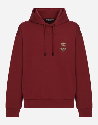 Dolce & Gabbana Cotton Jersey Hoodie With Embroidery