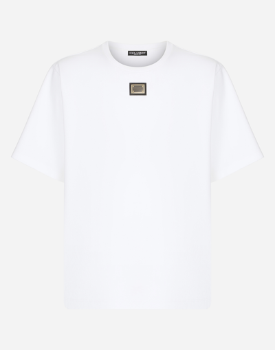 Dolce & Gabbana Cotton T-shirt With Dolce&gabbana Logo Tag