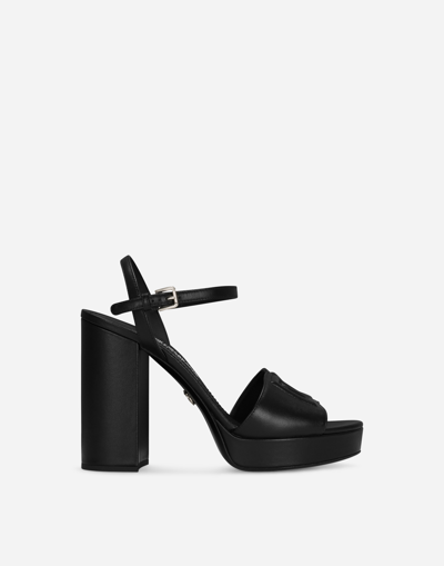 Dolce & Gabbana Calfskin Platform Sandals