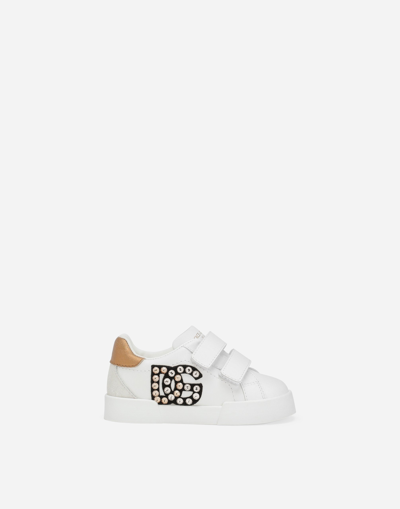 Dolce & Gabbana Babies' Calfskin Portofino Trainers