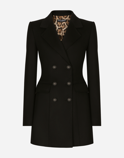 Dolce & Gabbana Wool And Cashmere Turlington Jacket In Black