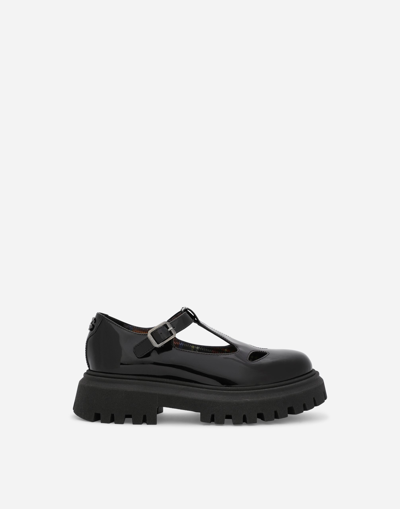 Dolce & Gabbana Two-hole Patent Leather Ballet Flats