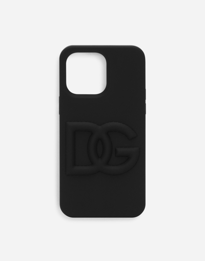 Dolce & Gabbana Rubber Iphone 14 Pro Max Cover With Dg Logo