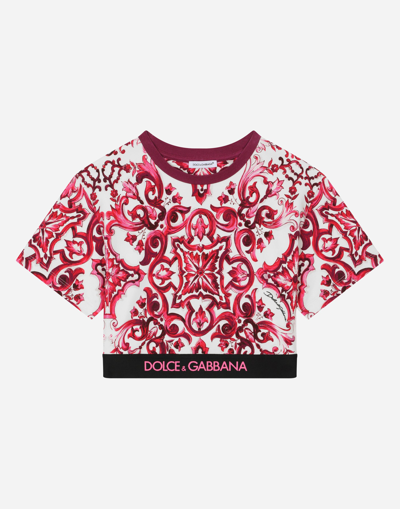 Dolce & Gabbana Kids' Majolica-print Jersey T-shirt