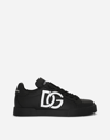 DOLCE & GABBANA CALFSKIN PORTOFINO SNEAKERS WITH DG LOGO