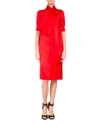 GIVENCHY HALF-SLEEVE TIE-NECK SILK COCKTAIL DRESS,PROD129750271