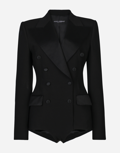Dolce & Gabbana Double-breasted Tuxedo Jacket Bodysuit