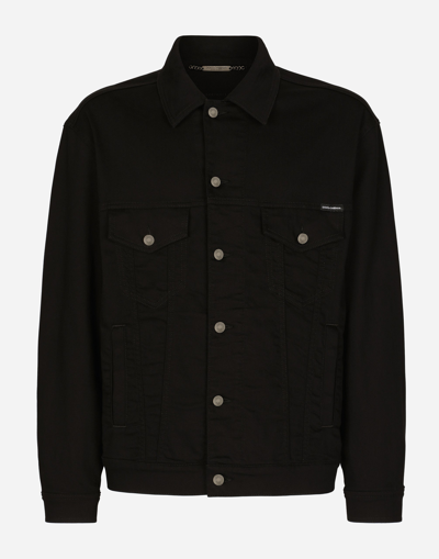Dolce & Gabbana Black Wash Stretch Denim Jacket