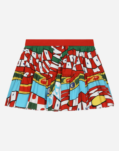Dolce & Gabbana Carretto-print Poplin Skirt