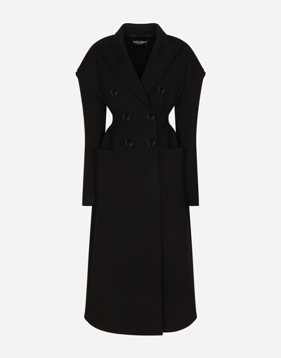 Dolce & Gabbana Double-breasted Technical Jersey Coat