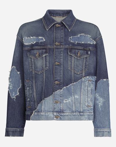 Dolce & Gabbana Stretch Patchwork Denim Jacket