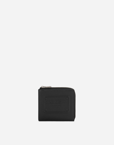 Dolce & Gabbana Calfskin Card Holder With Raised Logo