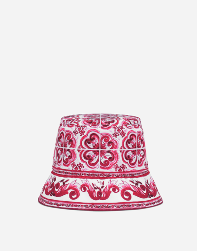 Dolce & Gabbana Bucket Hat With Majolica Print