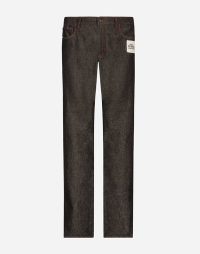 Dolce & Gabbana Double-face Denim And Flannel Trousers