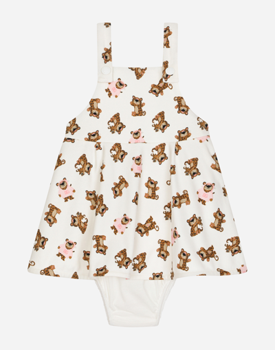 Dolce & Gabbana Interlock Dress With Baby Leopard Print