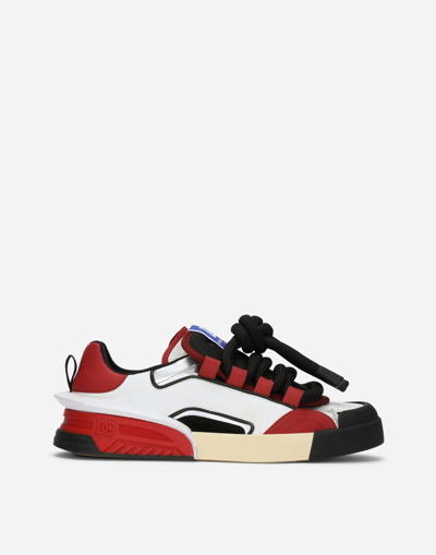 Dolce & Gabbana Mixed-material Portofino Sneakers In Multi