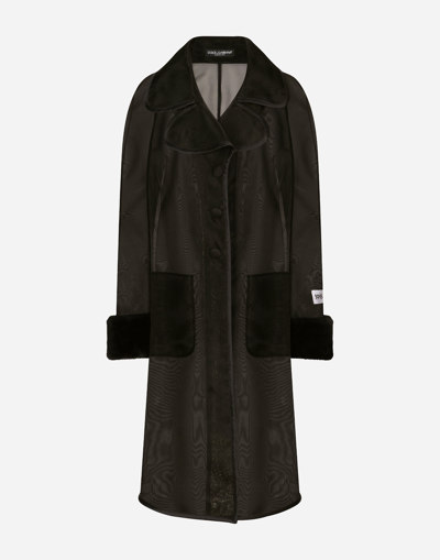 Dolce & Gabbana Kim Dolce&gabbana Organza Trench Coat With The Re-edition Label