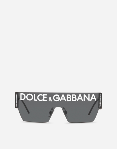 Dolce & Gabbana Dg Logo Oversized-frame Sunglasses In Black