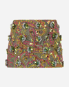 DOLCE & GABBANA LUREX JACQUARD MINISKIRT WITH EMBELLISHMENT