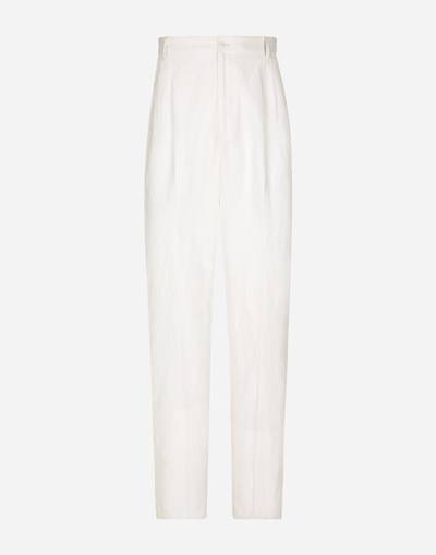 Dolce & Gabbana Tailored Linen And Silk Trousers