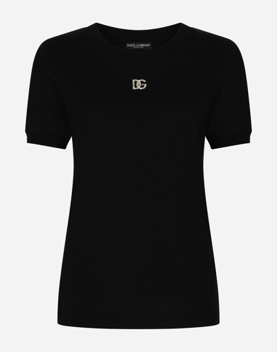 Dolce & Gabbana Black Cotton T-shirt