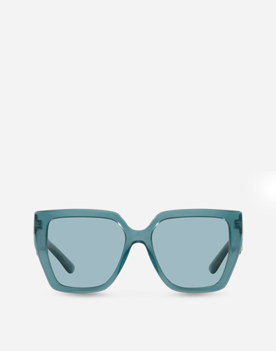 Dolce & Gabbana Dg Crossed Sunglasses In Blue