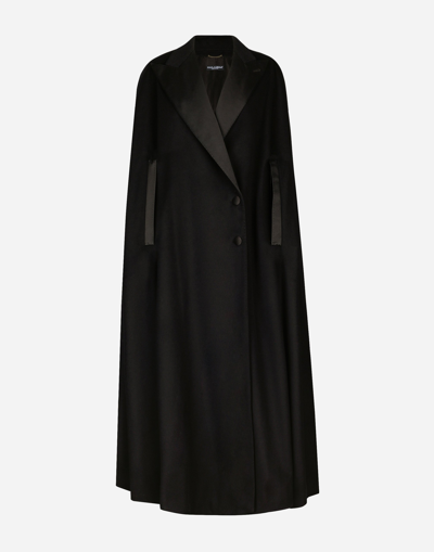Dolce & Gabbana Single-breasted Wool And Cashmere Cape