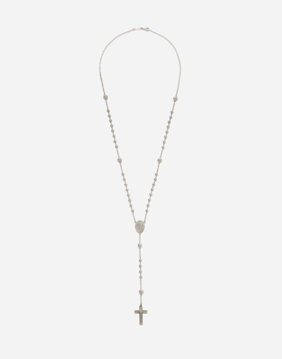 Dolce & Gabbana Tradition White Gold Rosary Necklace