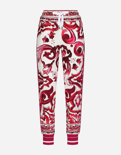 Dolce & Gabbana Majolica-print Cady Jogging Trousers